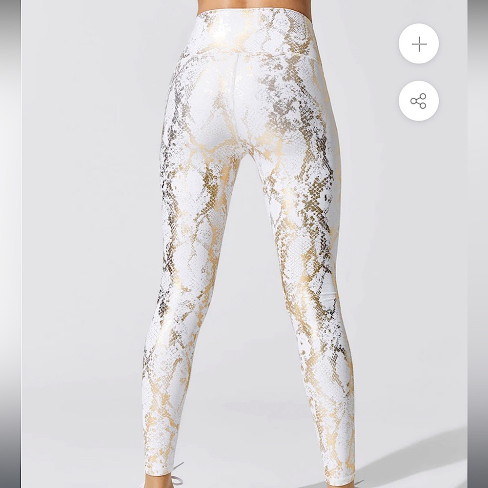 Carbon38 Metallic Snake High Rise Leggings- “Whit… - image 2